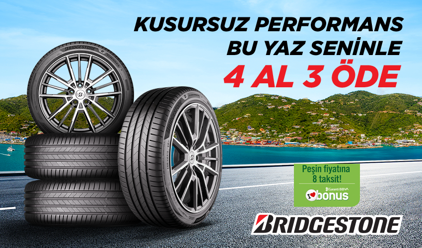 Bridgestone Yaz Lastiklerinde 4 Al 3 Öde